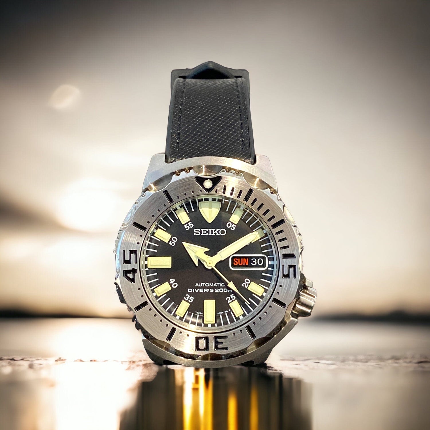 Black Saffiano Combi FKM Watch Straps