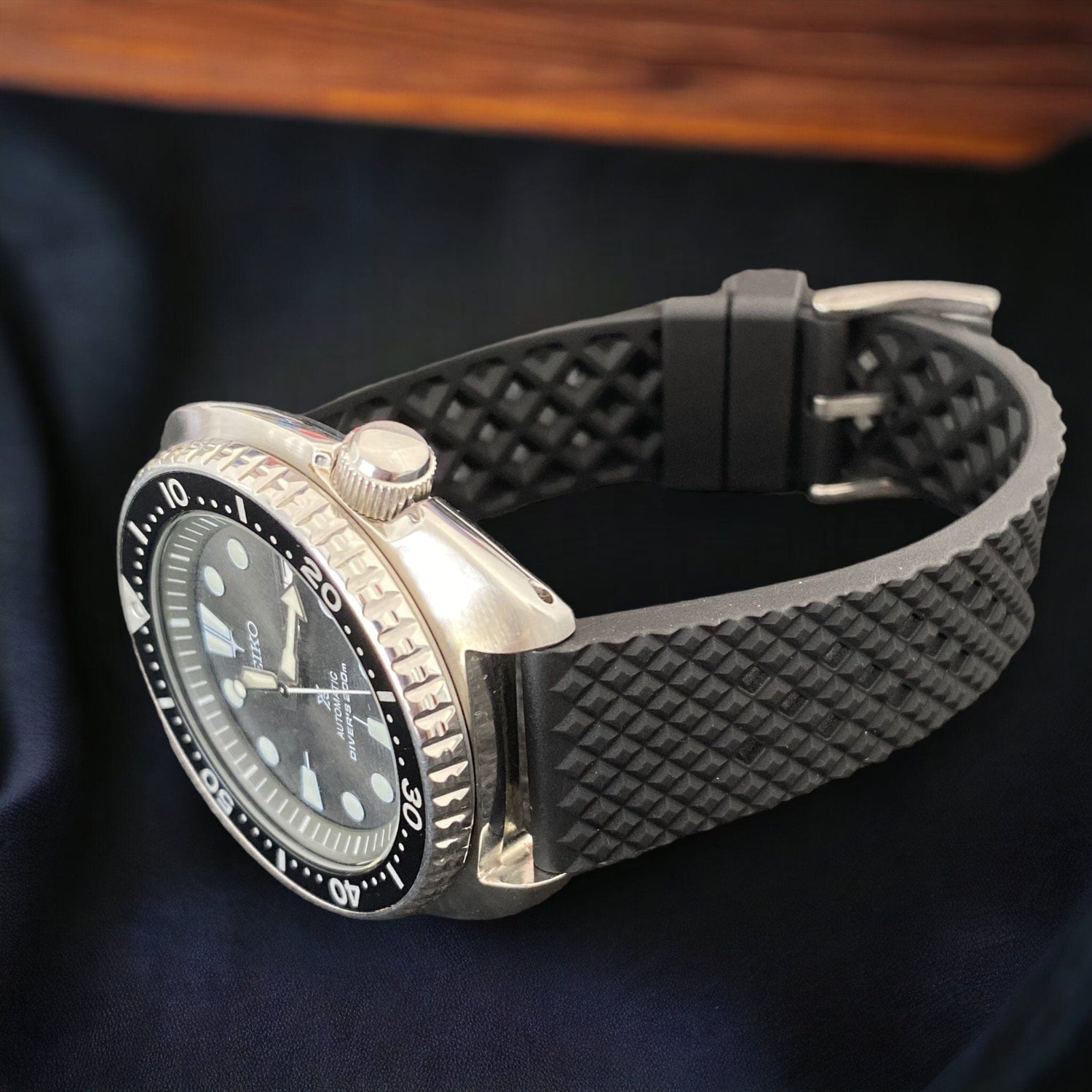 Black Stromlo FKM Watch Straps
