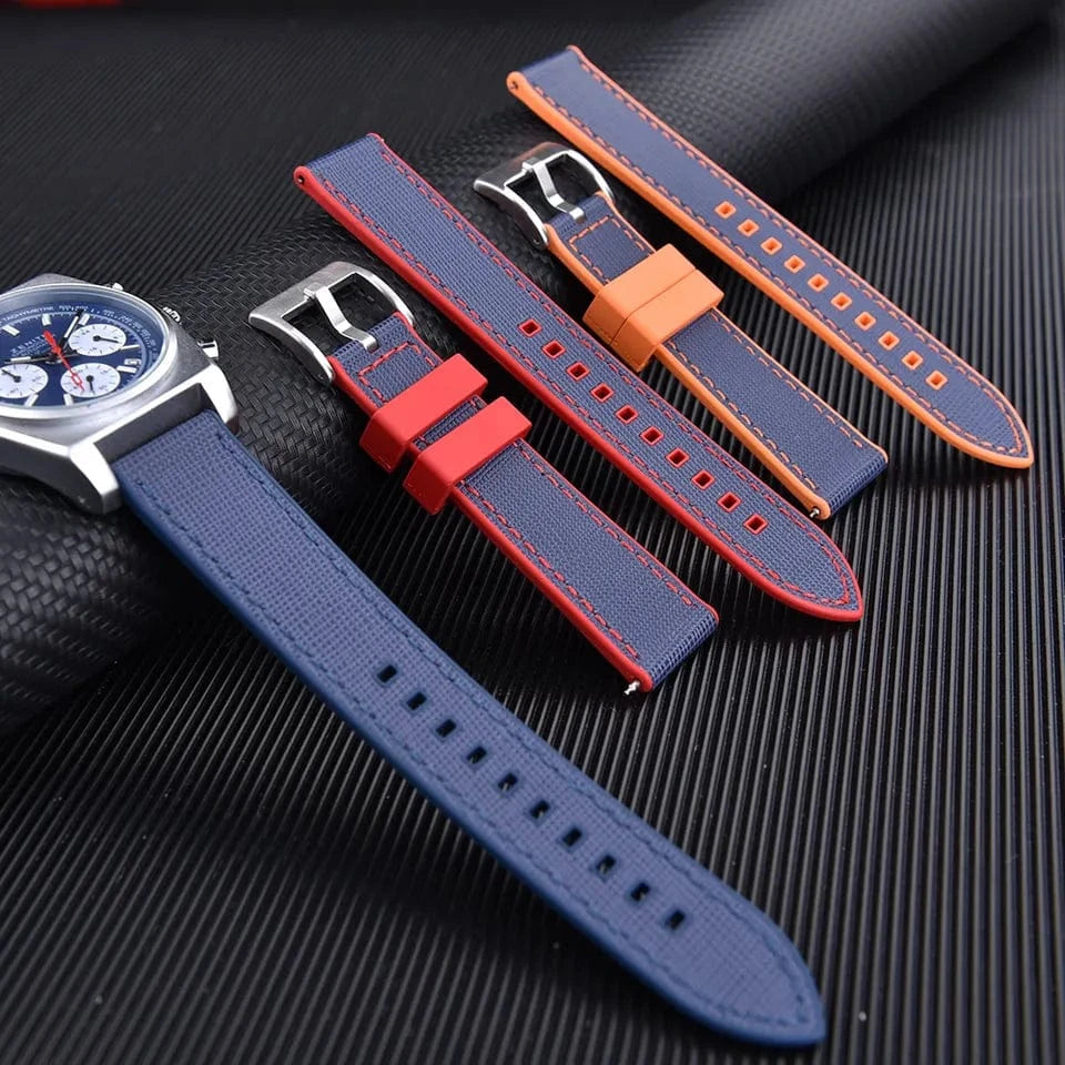 Saffiano Combi FKM Watch Strap Quick 2