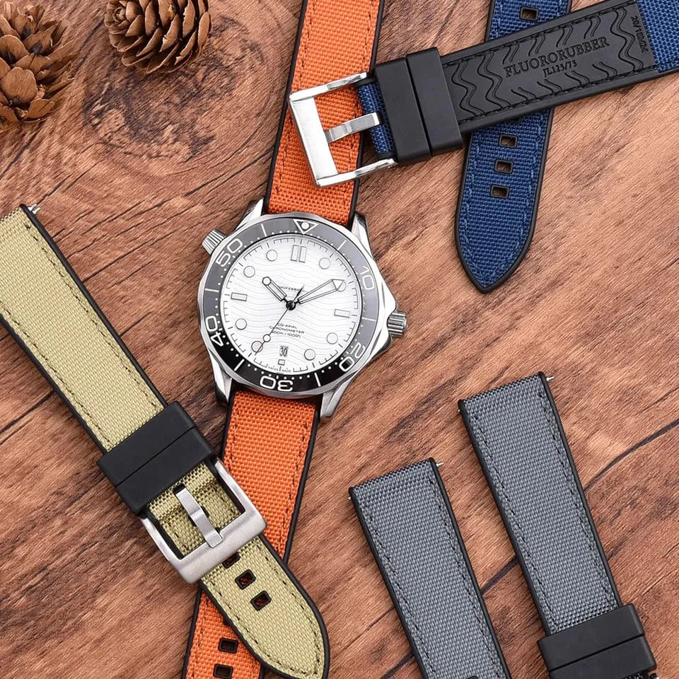 Sailcloth Combi FKM Watch Straps