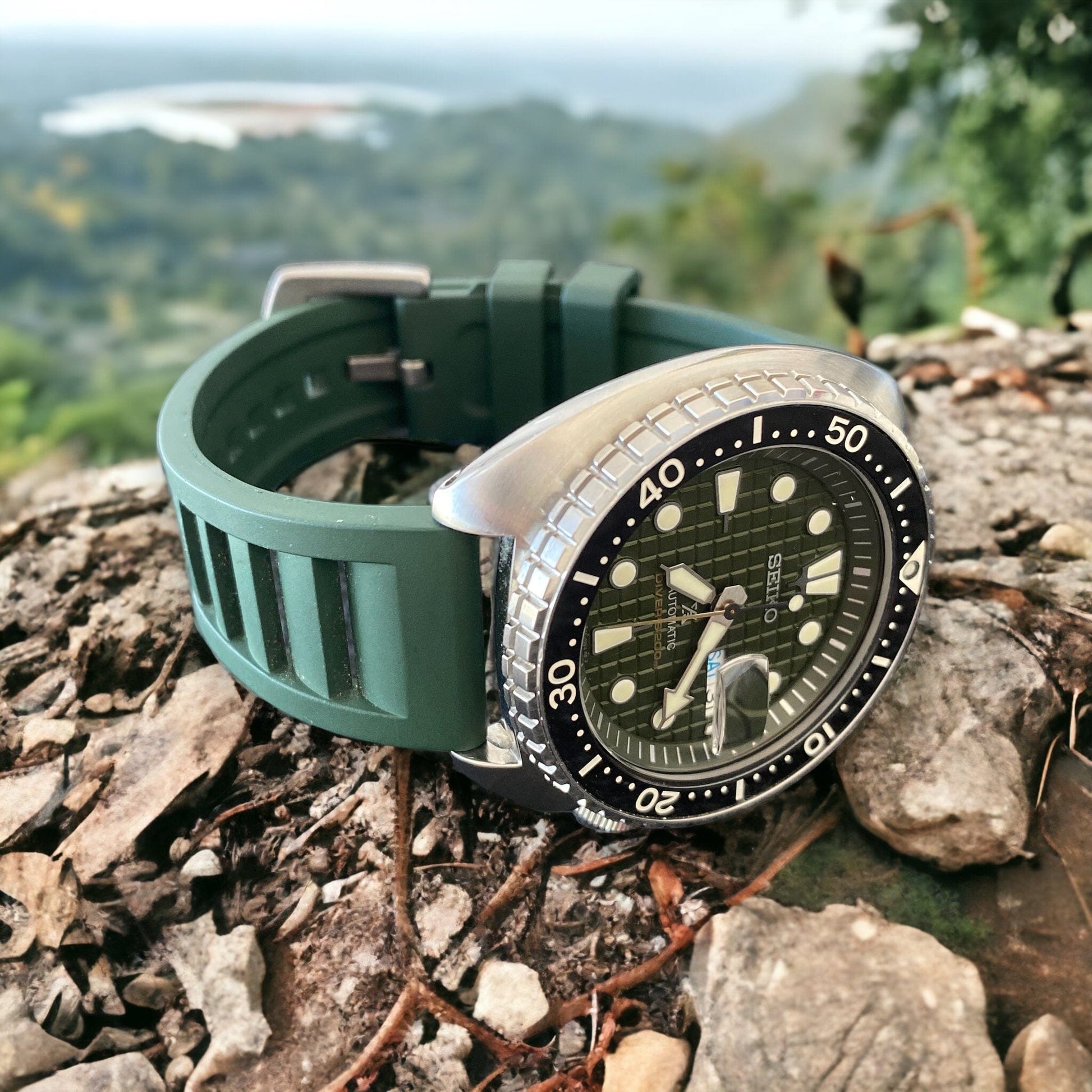 Strap Monster BYRON FKM+ Watch Strap - Green
