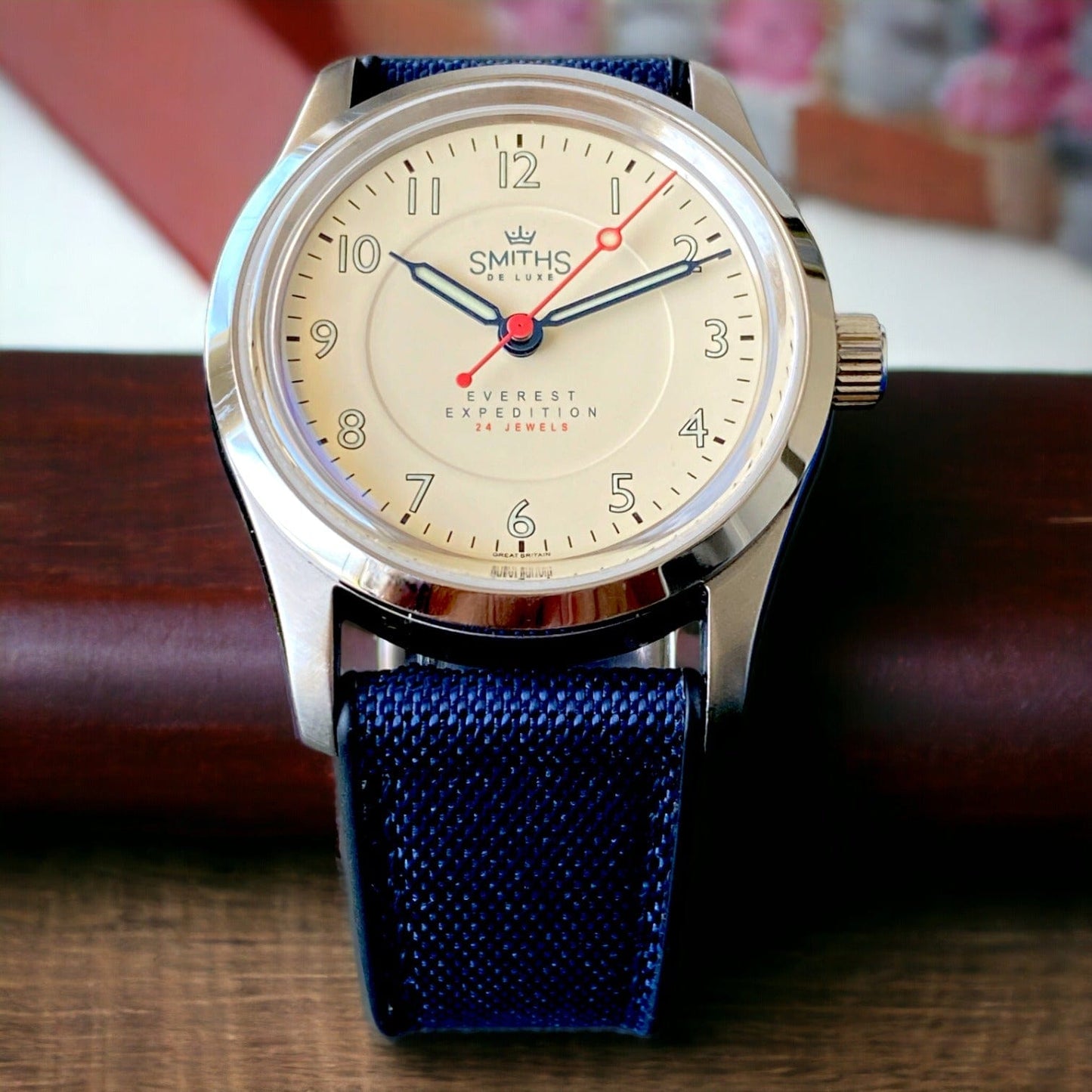Strap Monster COMBI FKM+ Sailcloth Watch Strap - Blue/Black