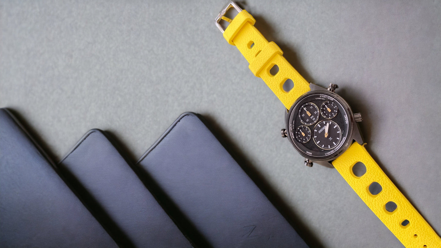 Strap Monster PANORAMA FKM+ Watch Strap - Yellow