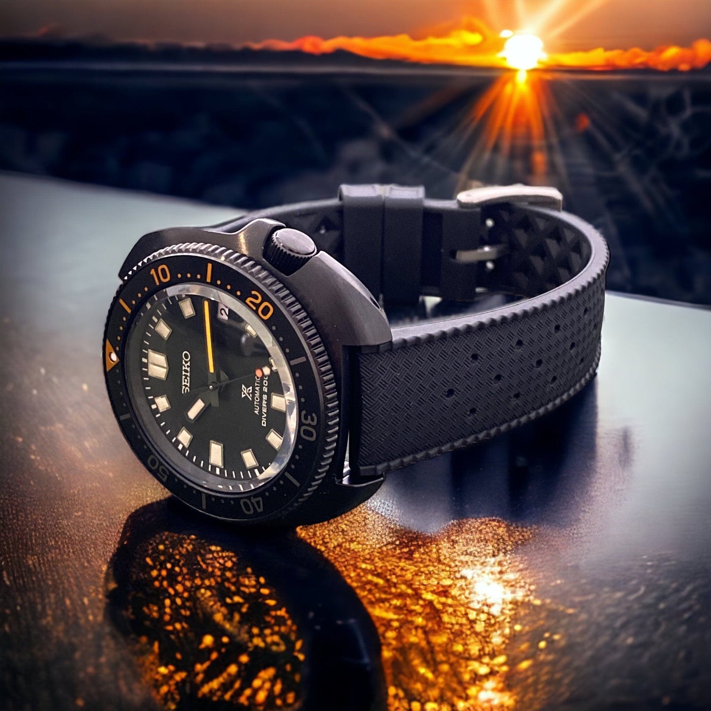 Strap Monster TROPICAL FKM+ Watch Strap - Black