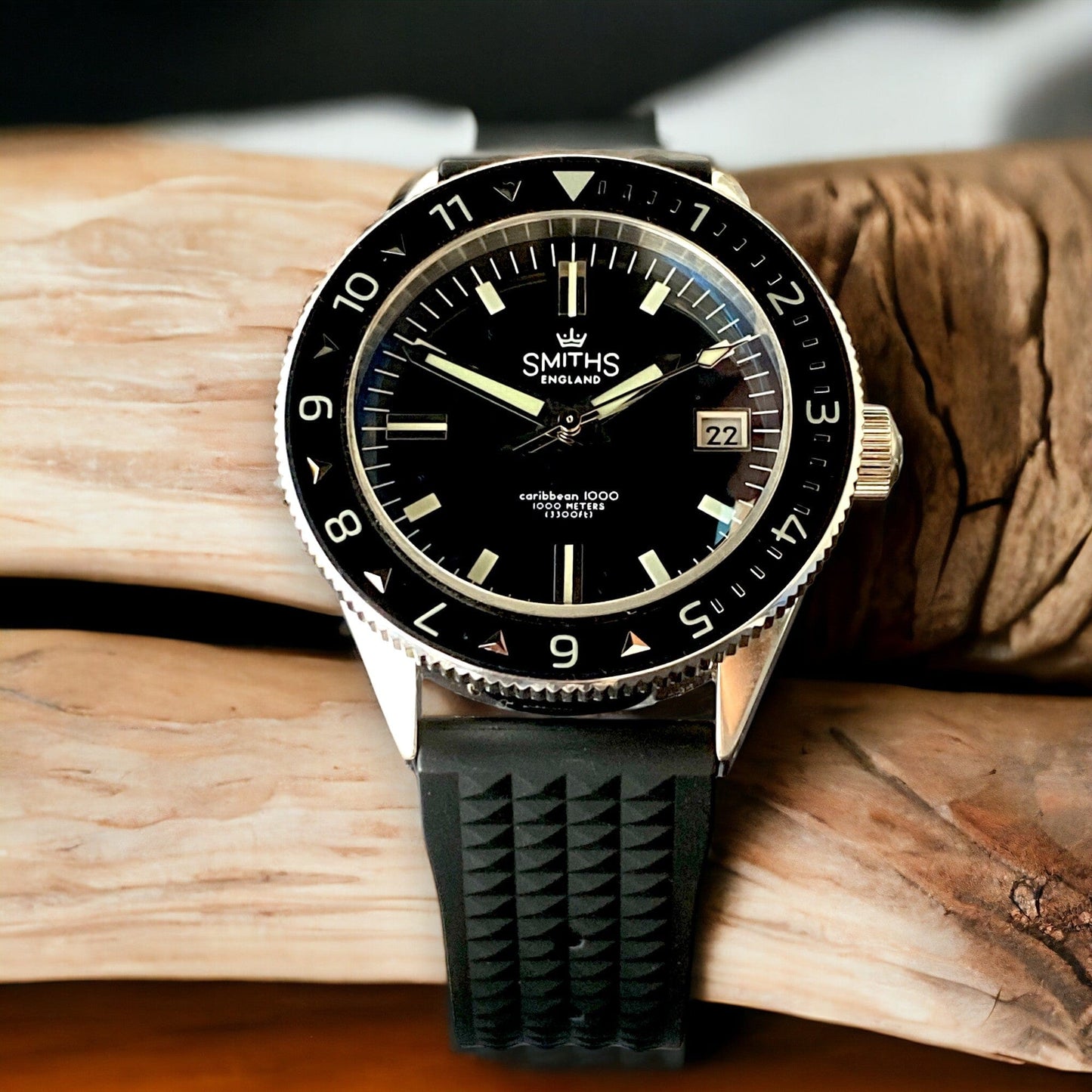 Strap Monster WAFFLED FKM+ Watch Strap - Black