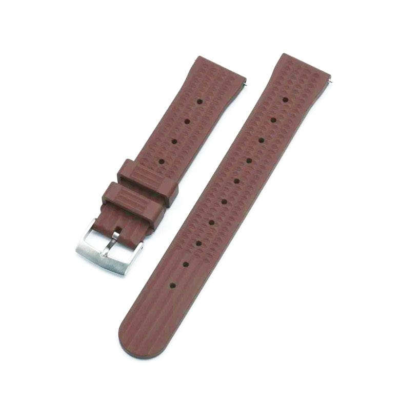 Strap Monster WAFFLED FKM+ Watch Strap - Brown