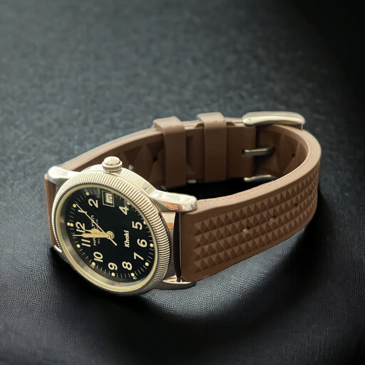 Strap Monster WAFFLED FKM+ Watch Strap - Brown