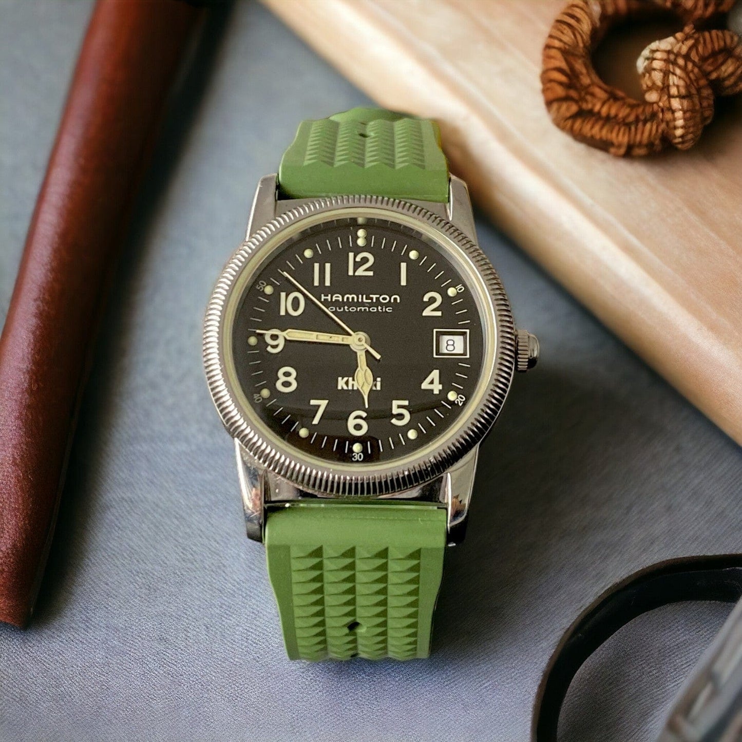 Strap Monster WAFFLED FKM+ Watch Strap - Green