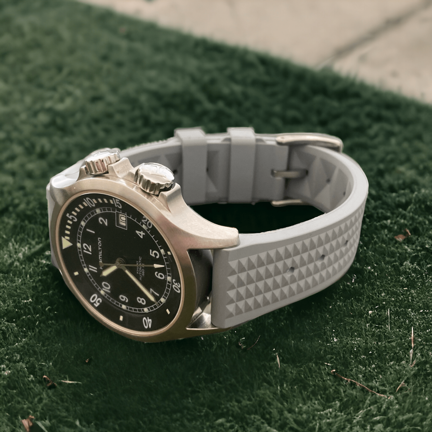 Strap Monster WAFFLED FKM+ Watch Strap - Grey