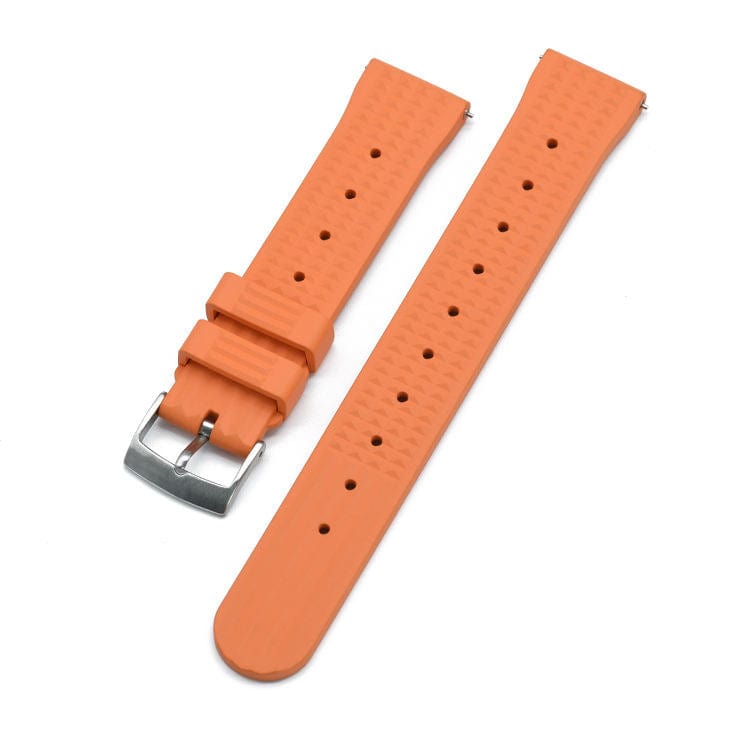 Strap Monster WAFFLED FKM+ Watch Strap - Orange