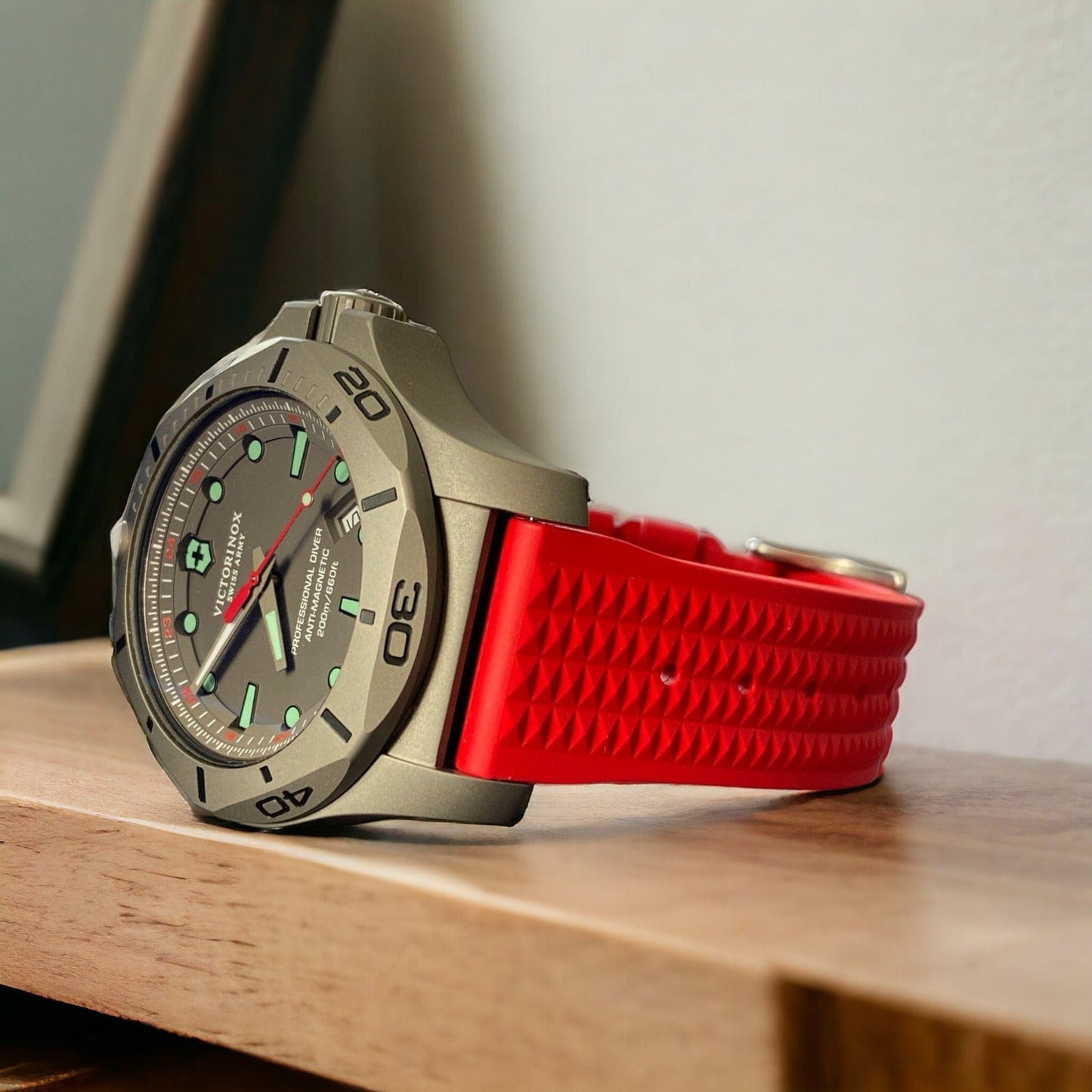 Strap Monster WAFFLED FKM+ Watch Strap - Red