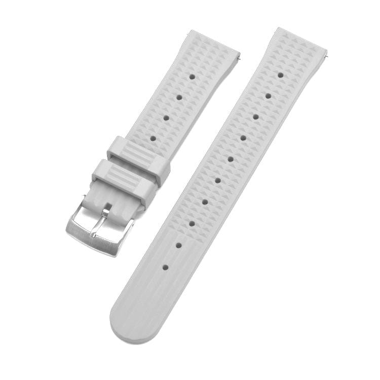 Strap Monster WAFFLED FKM+ Watch Strap - Whiteᴺᴱᵂ