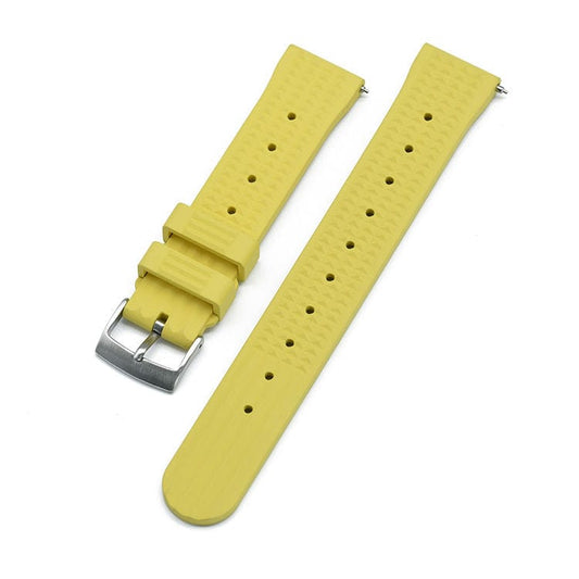 Strap Monster WAFFLED FKM+ Watch Strap - Yellow