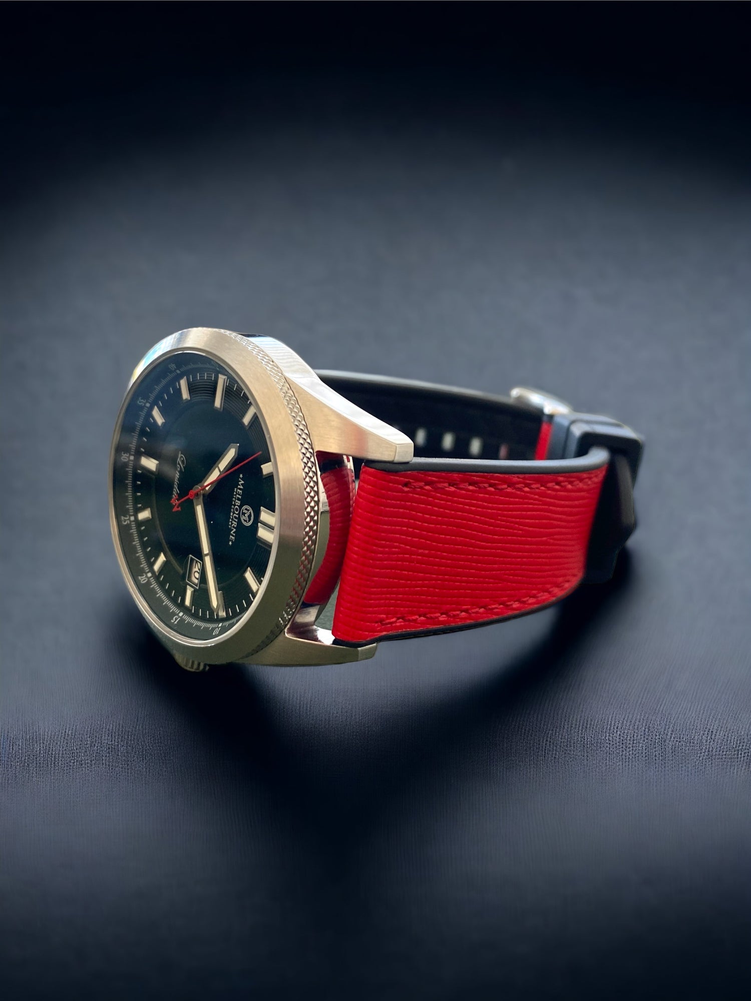 FKM-Saffiano-Red-Black-Watch-Strap