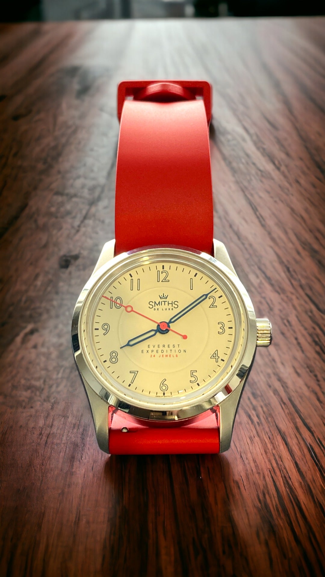 Red FKM watch strap
