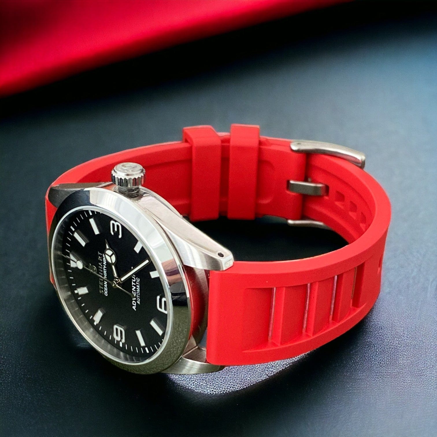 Strap Monster BYRON FKM+ Watch Strap - Red