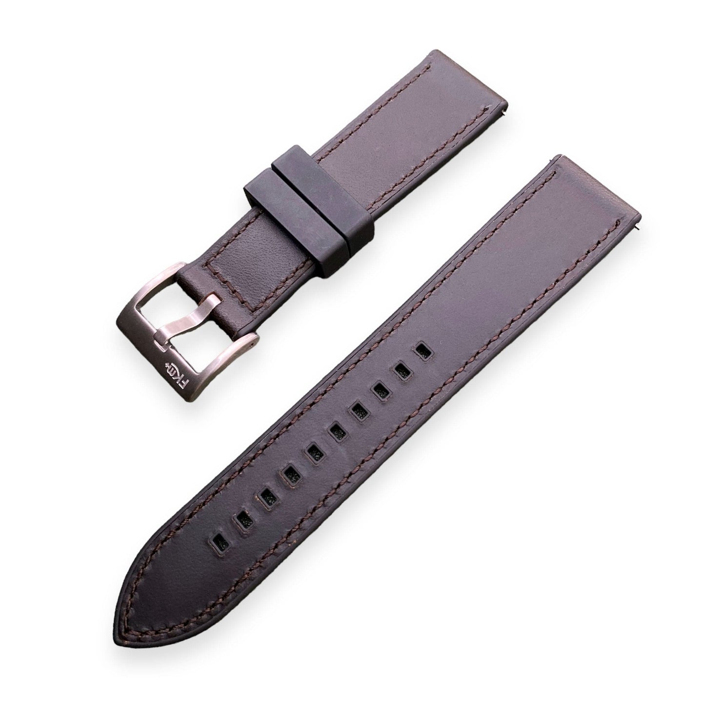 Strap Monster COMBI FKM+ Vintage Leather Watch Strap - Dark Espresso