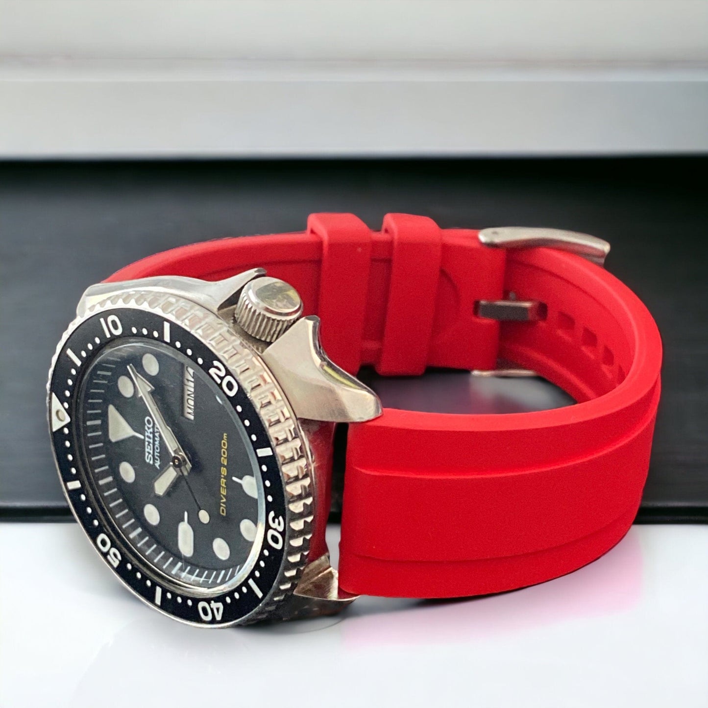 Strap Monster HAMILTON FKM+ Watch Strap - Red