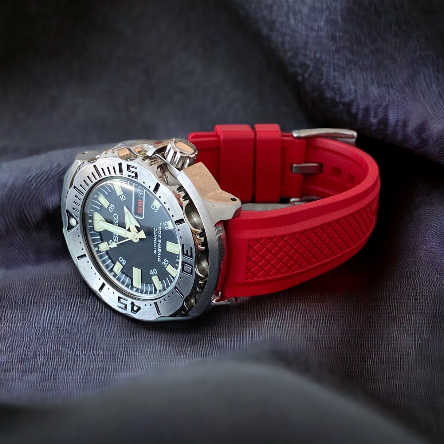 Strap Monster OUTBACK FKM+ Watch Strap - Red