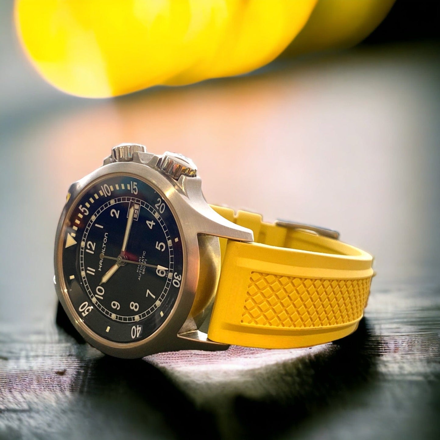 Strap Monster OUTBACK FKM+ Watch Strap - Yellow