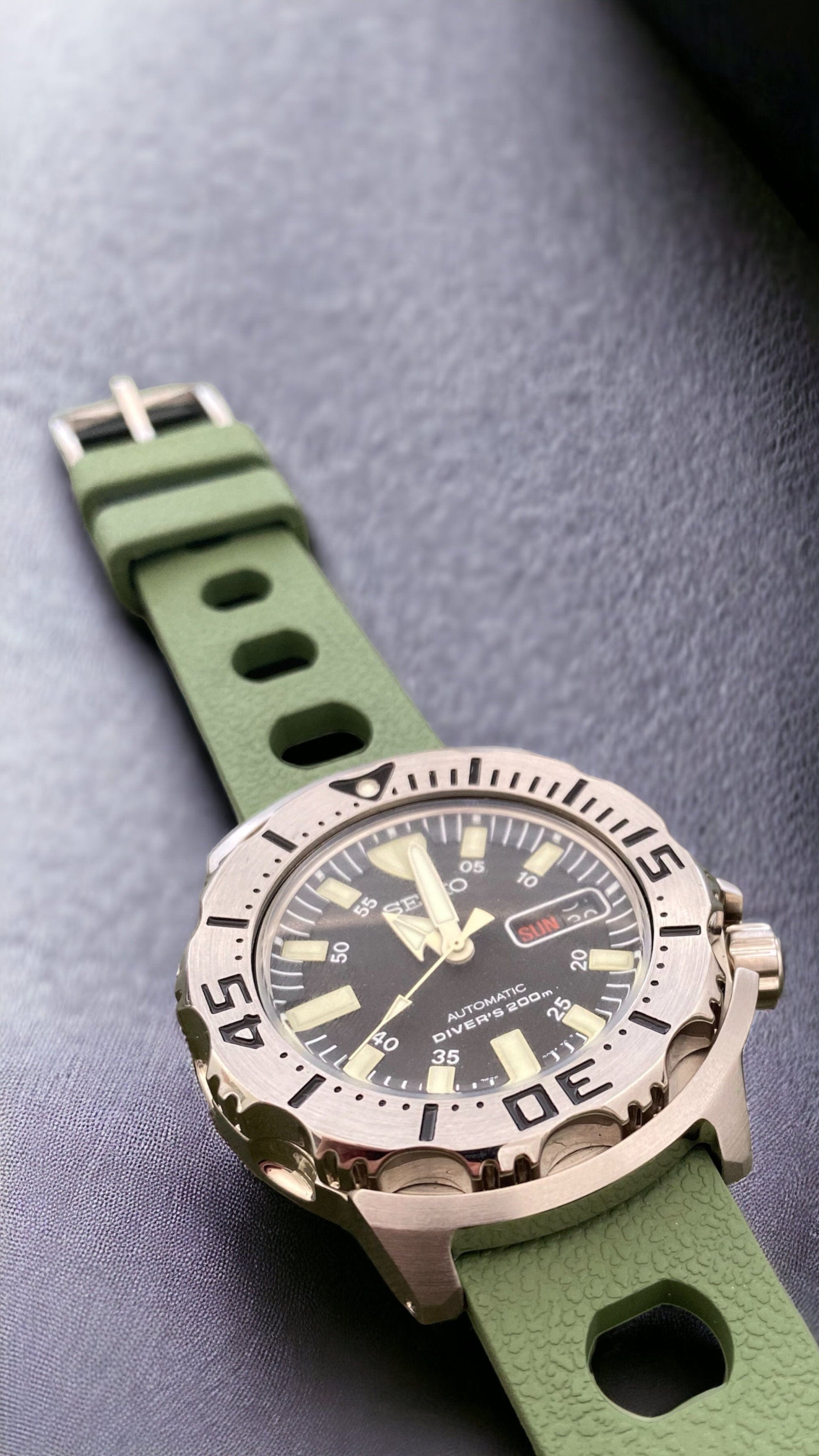 Strap Monster PANORAMA FKM+ Watch Strap - Olive Green