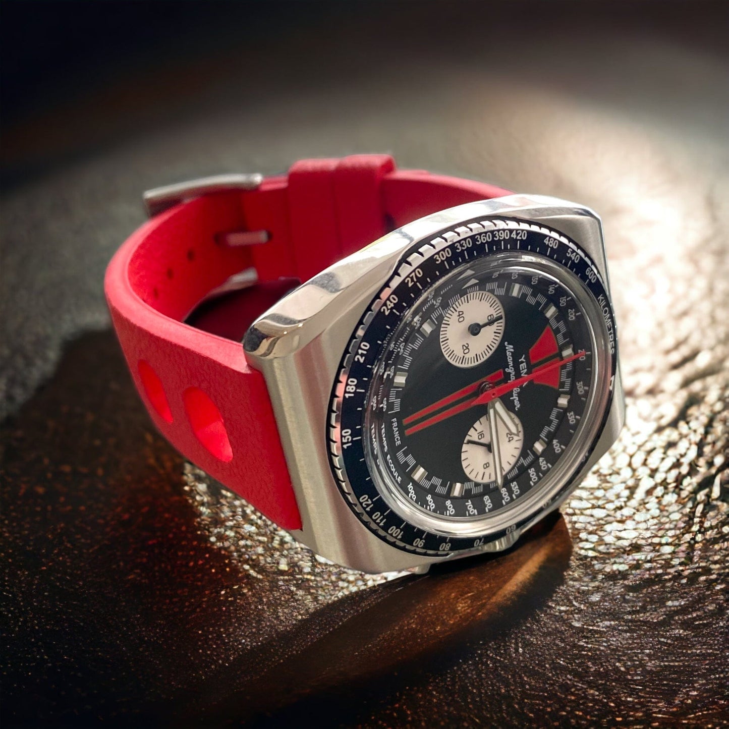 Strap Monster PANORAMA FKM+ Watch Strap - Red