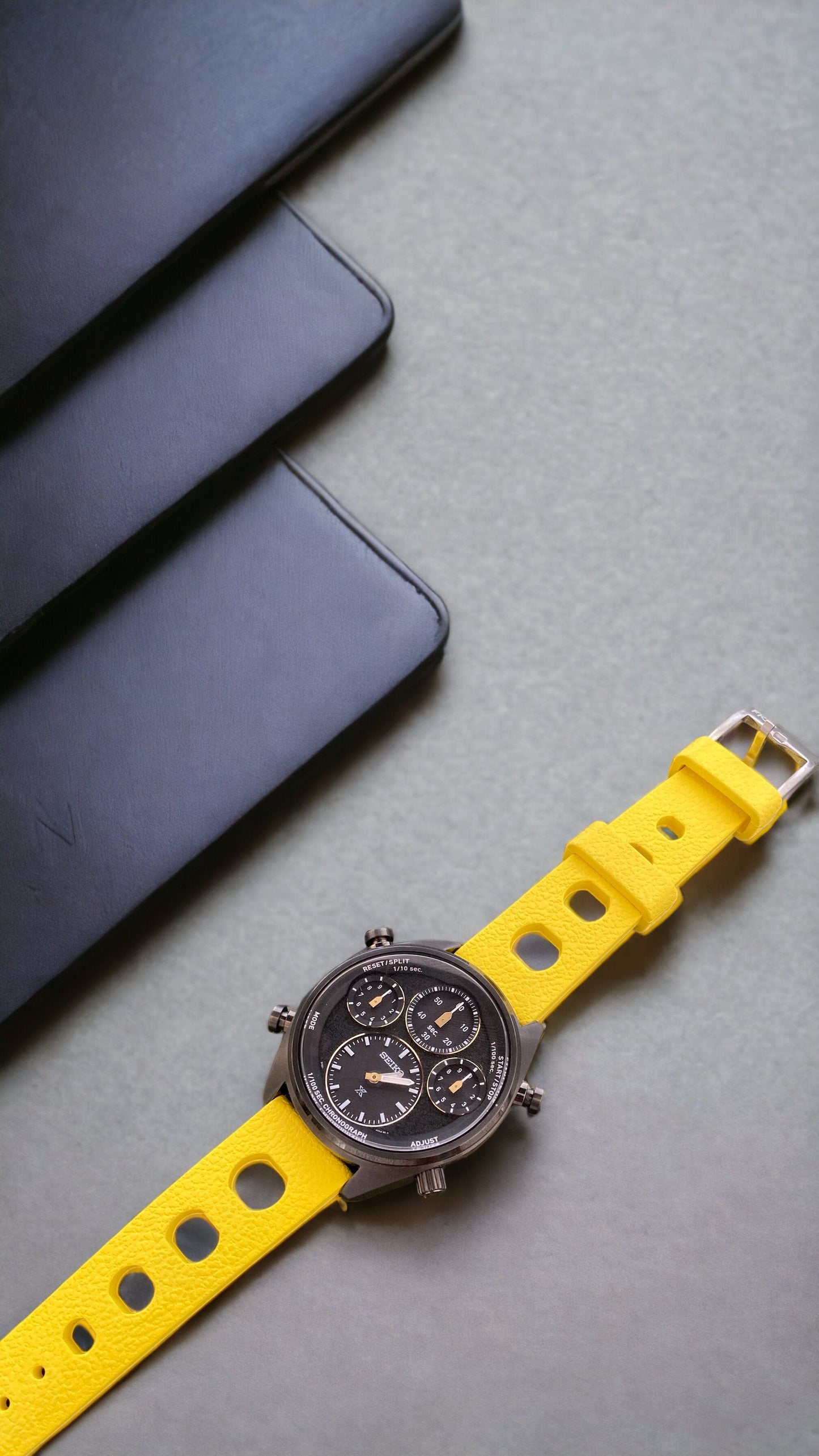 Strap Monster PANORAMA FKM+ Watch Strap - Yellow