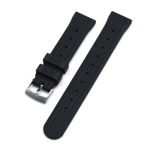 Strap Monster WAFFLED FKM+ Watch Strap - Black