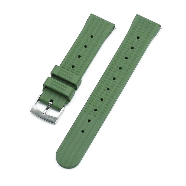 Strap Monster WAFFLED FKM+ Watch Strap - Green