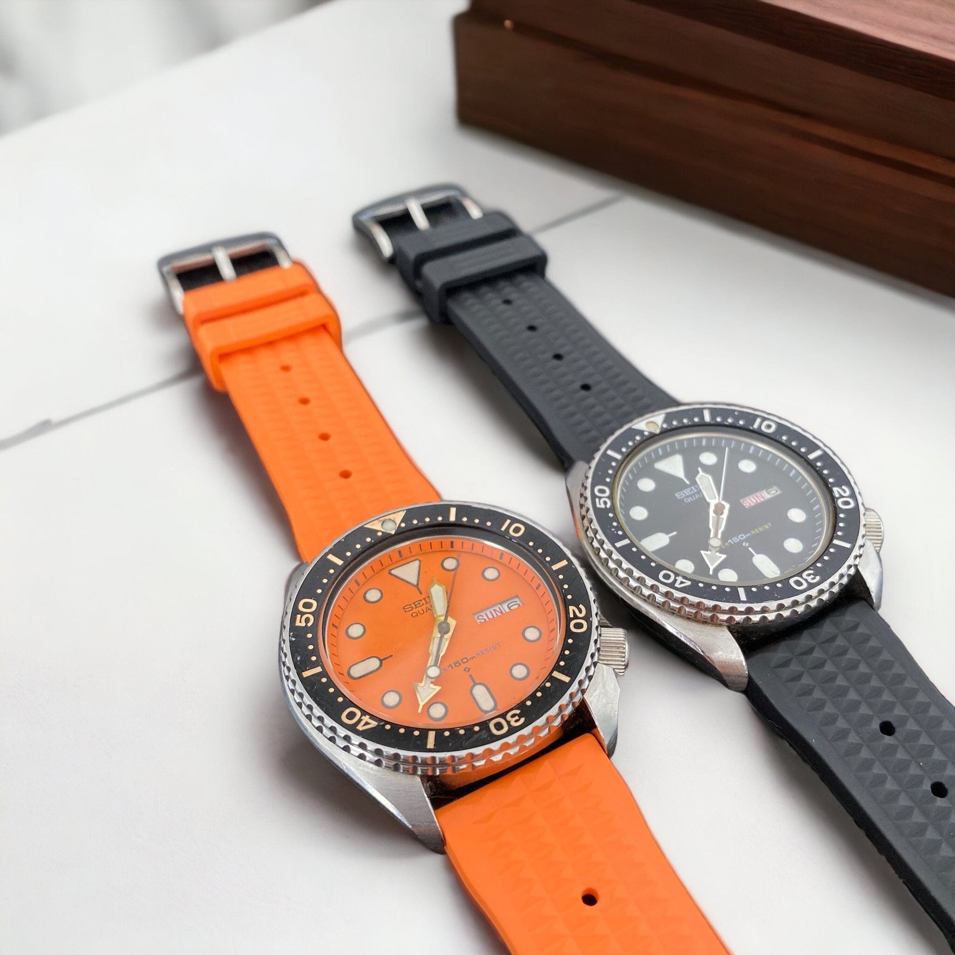 Strap Monster WAFFLED FKM+ Watch Strap - Orange