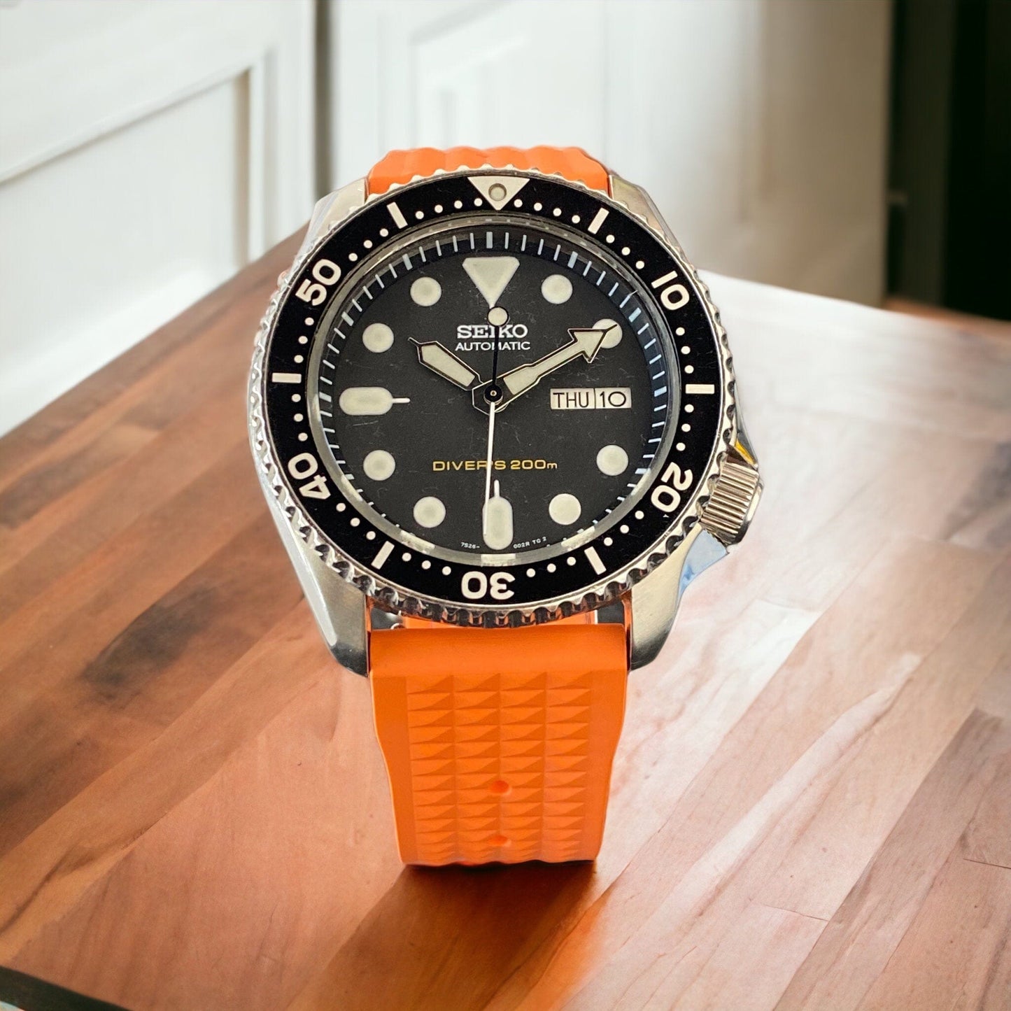 Strap Monster WAFFLED FKM+ Watch Strap - Orange